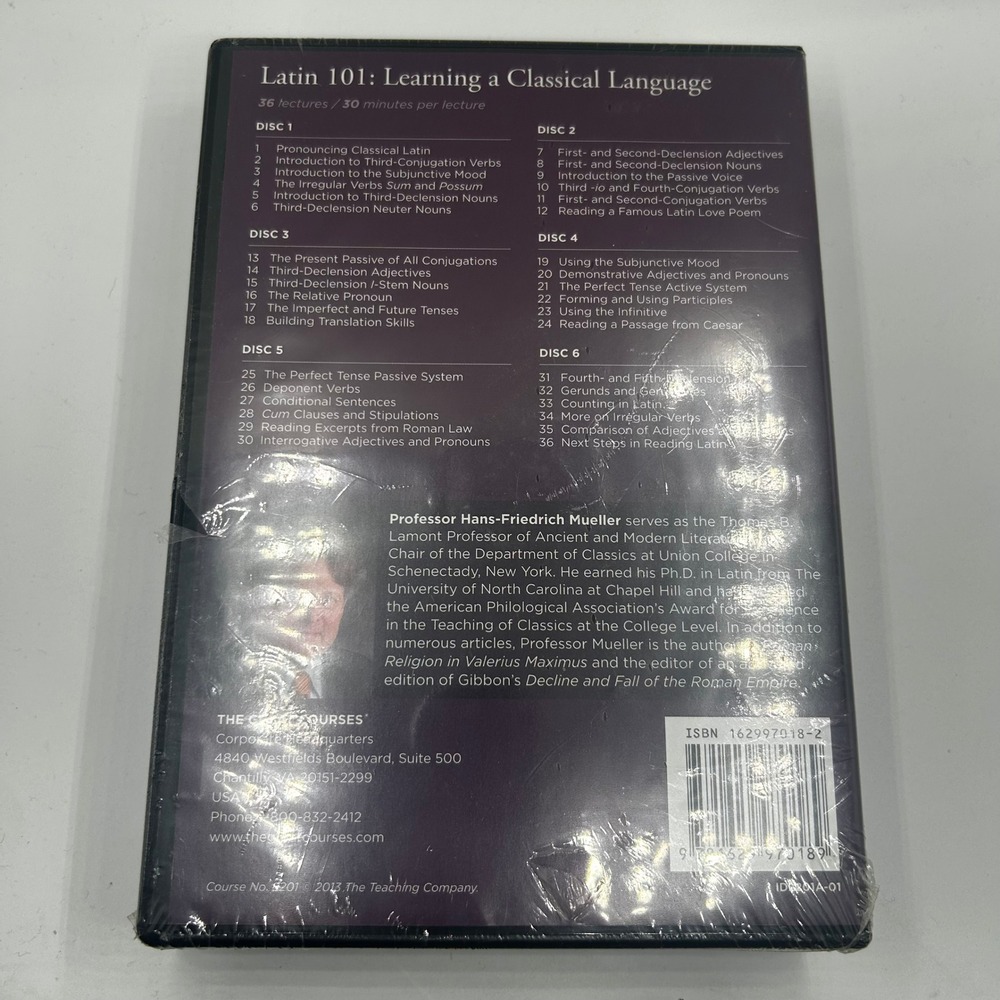 The Great Courses Latin 101 Learning a Classical Language DVD Guidebook 2201 NEW - Picture 4 of 5